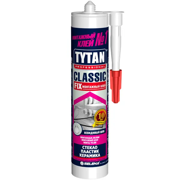 Клей монтажный Tytan Classic Fix 280 мл прозрачный клей монтажный tytan hydro fix универсальный 150 мл