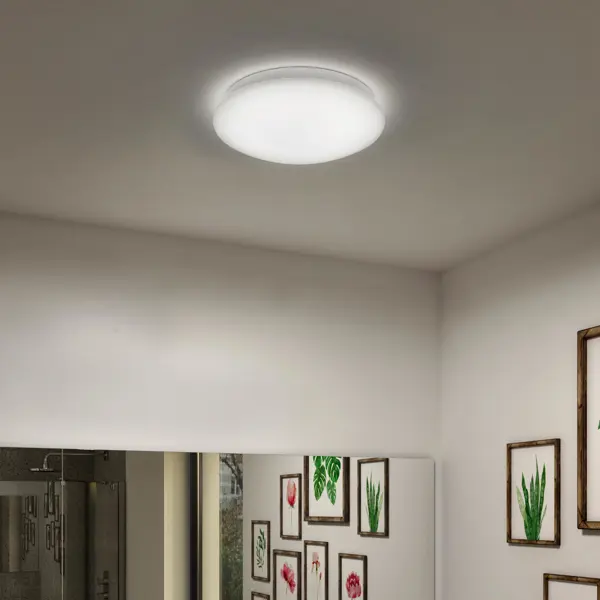фото Светильник настенно-потолочный светодиодный влагозащищенный madyled 4 м², цвет белый без бренда