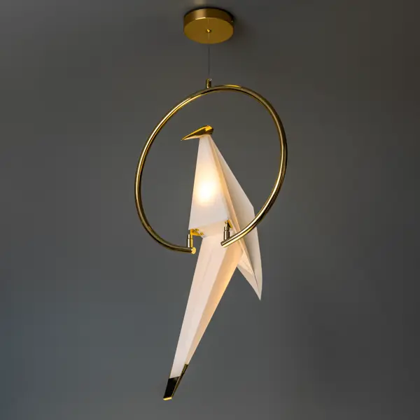 Светильник подвесной Birde 516037 4 м² нейтральный белый свет, цвет золотистый