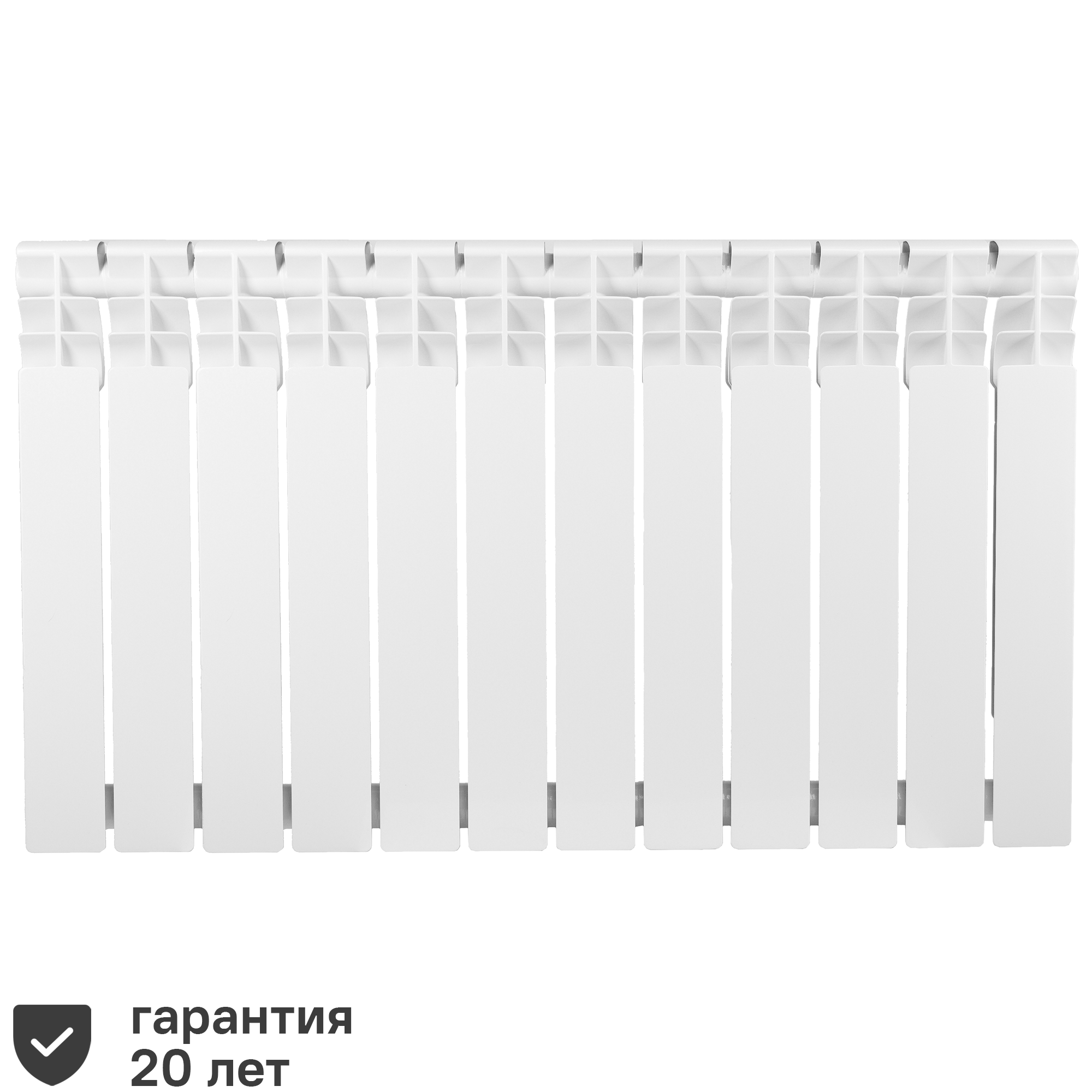 Радиатор Equation 500/80 биметалл 12 секций боковое подключение цвет белый