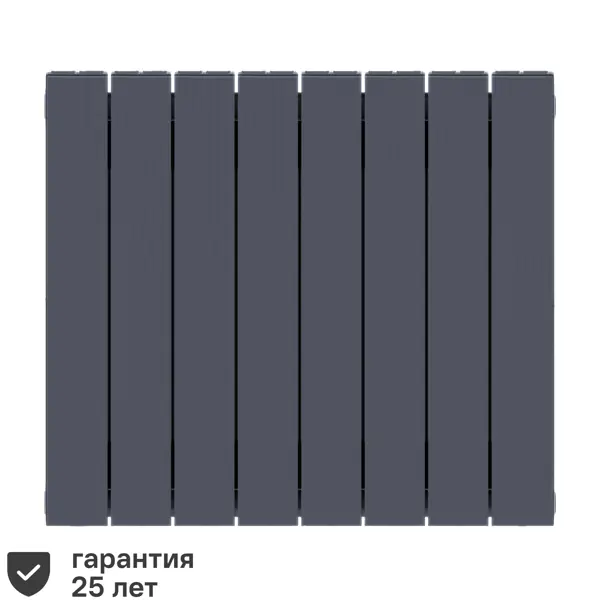 Радиатор Rifar Supremo 500/90 биметалл 8 секций боковое подключение цвет серый кронштейн регулируемый rifar r ad sa01 серый