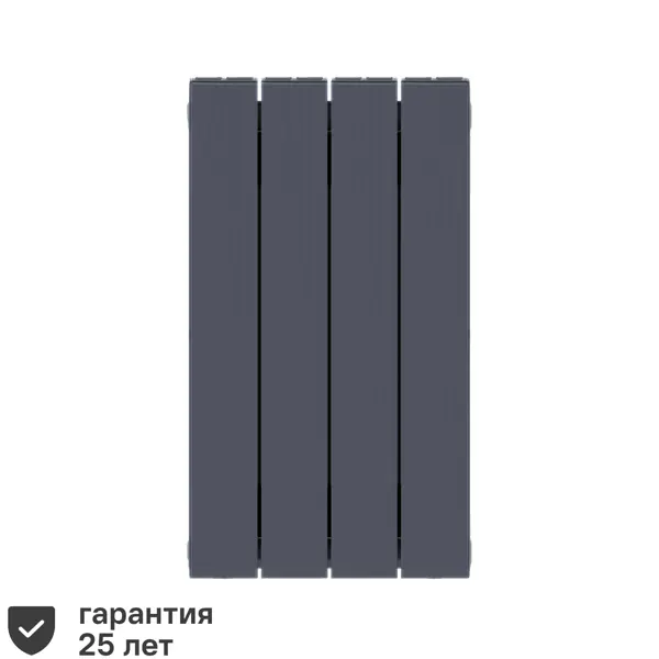 Радиатор Rifar Supremo 500/90 биметалл 4 секции боковое подключение цвет серый