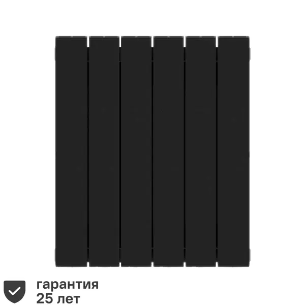 Радиатор Rifar Supremo 500/90 биметалл 6 секций боковое подключение цвет черный
