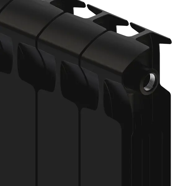 фото Радиатор rifar monolit 500/100 биметалл 10 секций боковое подключение цвет черный