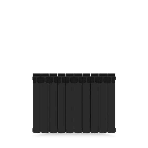 фото Радиатор rifar monolit 500/100 биметалл 10 секций боковое подключение цвет черный