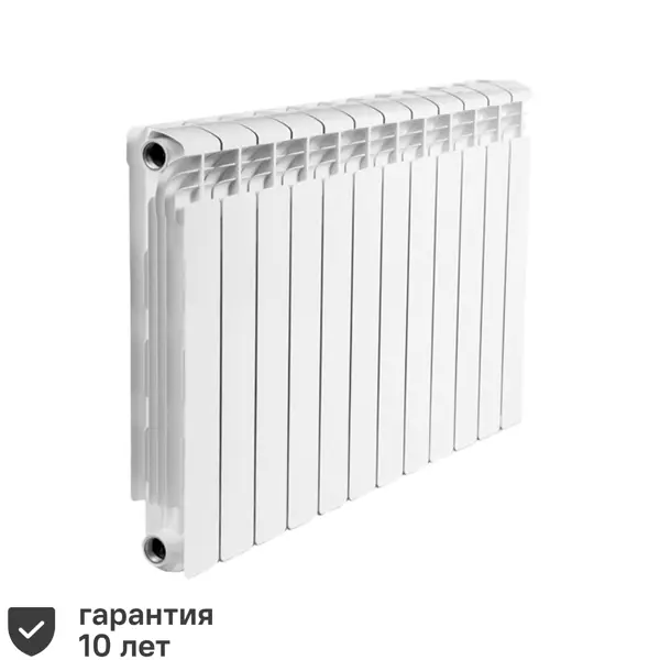 Радиатор Rifar Alum 500/90 алюминий 12 секций боковое подключение цвет белый