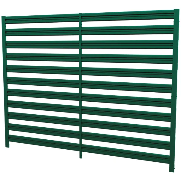 фото Забор-жалюзи горизонт 2x2.5 м цвет зеленый без бренда