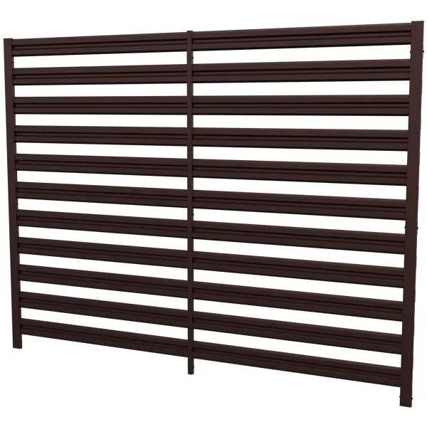 Забор-жалюзи Горизонт 2x2.5 м цвет коричневый забор декоративный 7 3 м зелёный