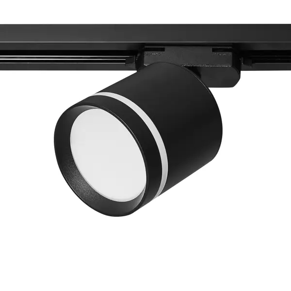Светильник трековый светодиодный Inspire 2.55 м² нейтральный белый свет цвет черный плафон для люстры завод элетех цилиндр e27 стеклянный белый ø9