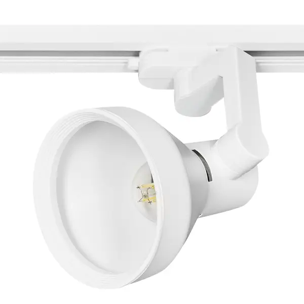 Светильник трековый Inspire 1 лампа конус цвет белый коннектор inspire прямой для соединения трековых шинопроводов белый
