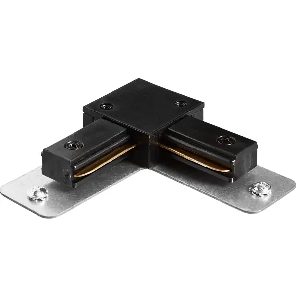 Коннектор Inspire угловой для соединения трековых шинопроводов цвет черный профиль inspire для светодиодной ленты 1 м угловой