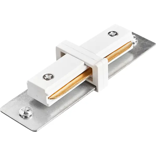 Коннектор Inspire прямой для соединения трековых шинопроводов цвет белый коннектор прямой lightstar barra 505107