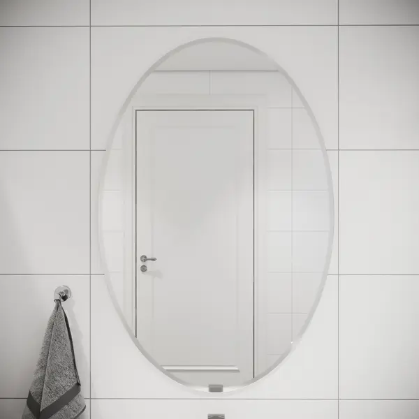 Зеркало для ванной Omega Glass NNF140 60x90 см овальное зеркало для ванной omega glass нант sd71 с подсветкой 60x80 см прямоугольное