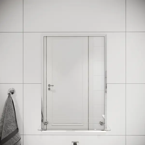 Зеркало с полкой 40 см зеркало для ванной март ferro с полкой бортиком 50x69 2 см чёрный