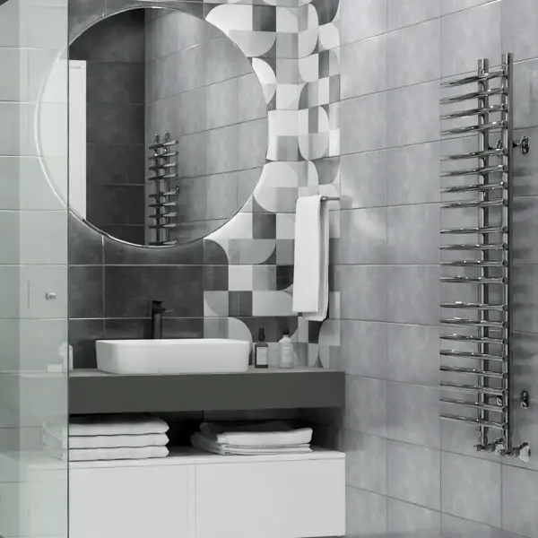 Плитка настенная Нефрит-Керамика Флисс 20x40 см 1.2 м² матовая цвет серый керамическая плитка нефрит керамика