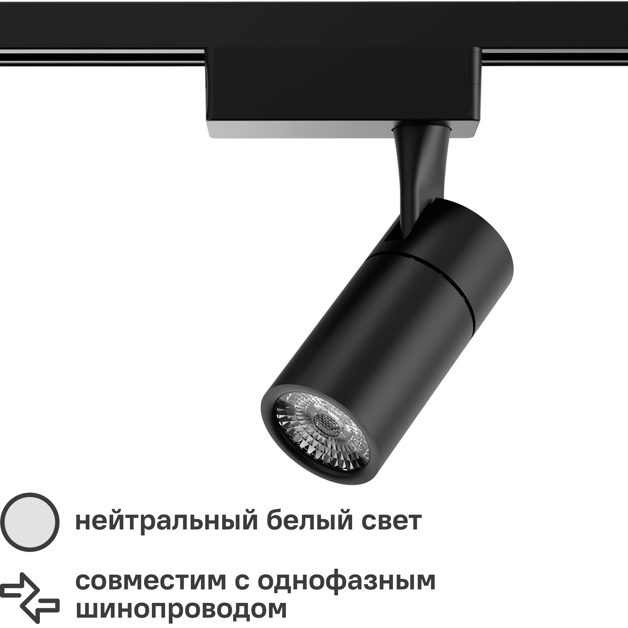  светильник Gauss светодиодный TR060 10 Вт, 3 м², цвет чёрный ️ .