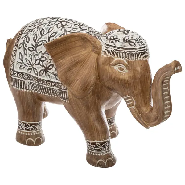 фото Статуэтка декоративная atmosphera слон 25x21 см коричневая
