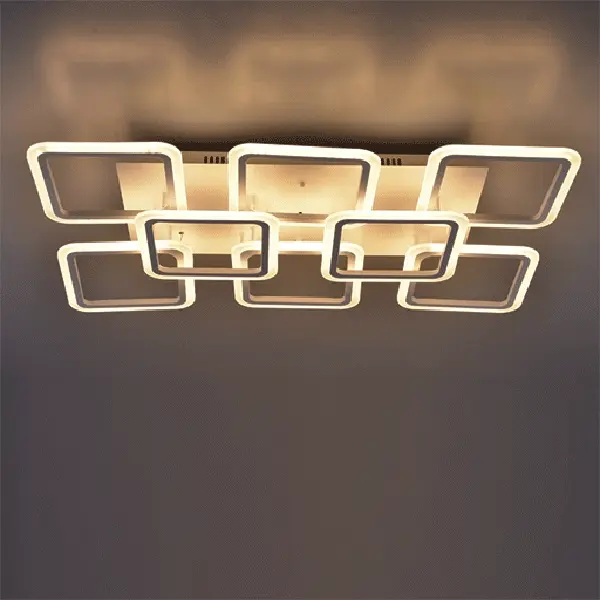 фото Люстра потолочная светодиодная escada 10204/8led 155w с пультом управления, 36 м², регулируемый белый свет, цвет белый