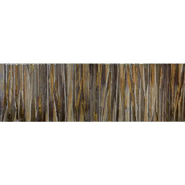 Вставка настенная Нефрит-Керамика Лео 20x60 см глянцевая цвет золото серебро коричневый бежевый подставка мишка 1 керамика серебро 18x20 см