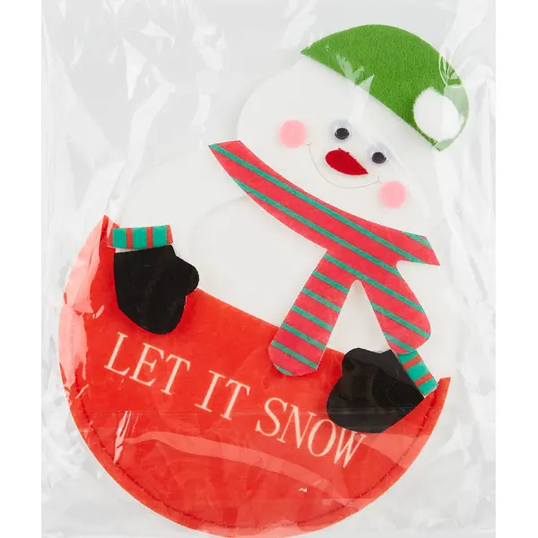 фото Конверт для столовых приборов let it snow снеговик красный remiling household