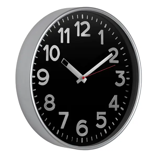 Настенные часы Troykatime D30 см пластик цвет серебристый ведро пластик 10 л салатовое хозяйственное со сливом мультипласт классика mpg8355