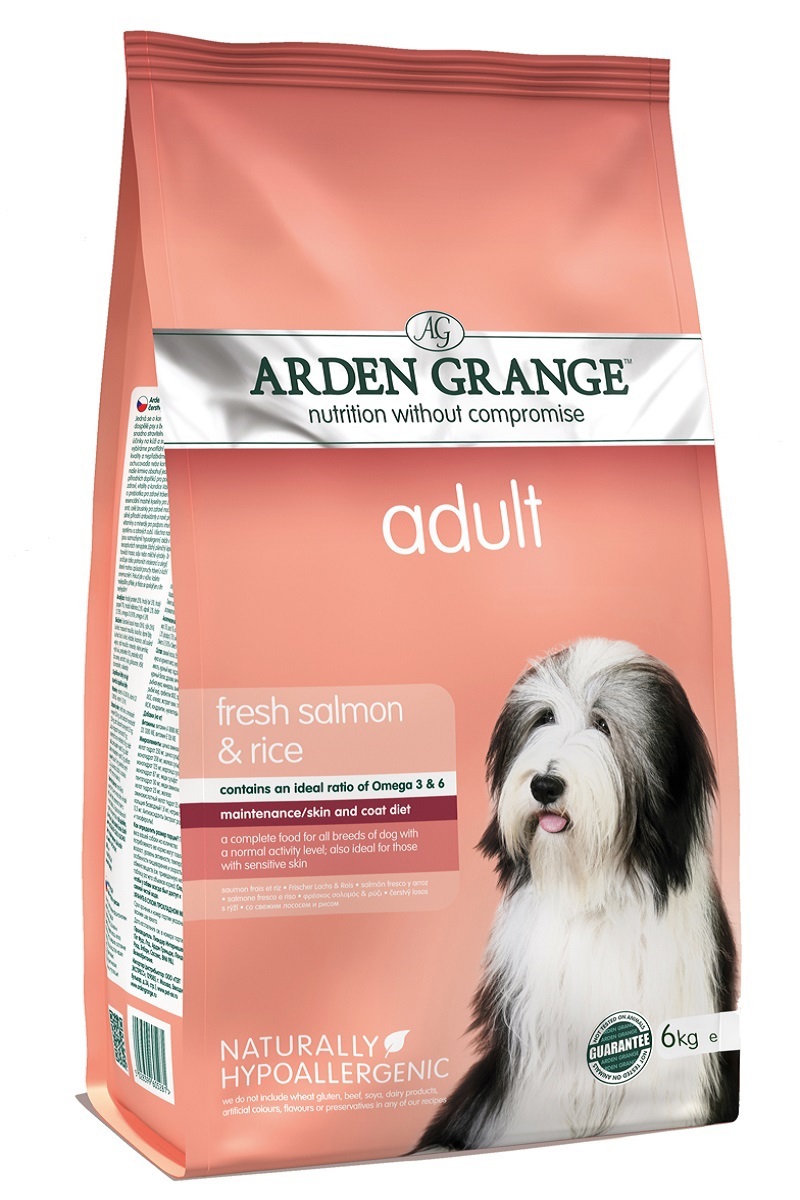 Arden Grange (Арден гранж) корм сухой для щенков 2кг. Arden Grange Adult Dog Salmon&Rice для взрослых собак с лососем и рисом 6кг. Arden Grange для собак крупных пород. Arden Grange sensitive 6 кг.