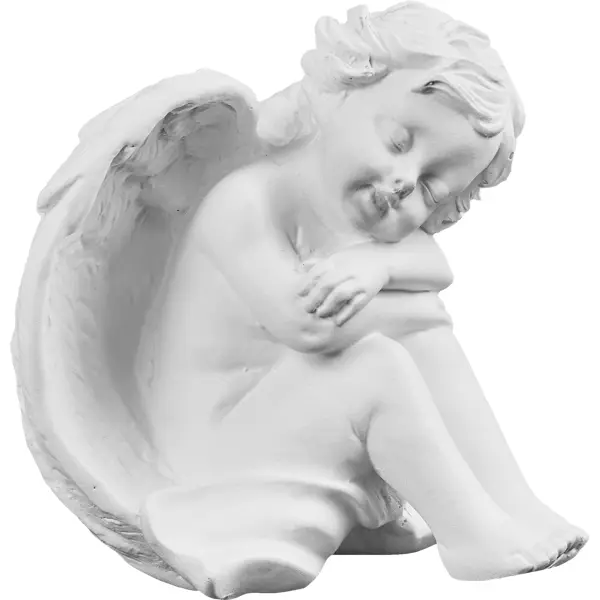 фото Статуэтка ангел белый керамика 15.5x15x15.5 см микс atmosphera
