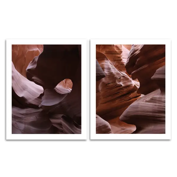 Постер Скалы каньона 40x50 см 2 шт. постер птицы в тумане 40x50 см 2 шт