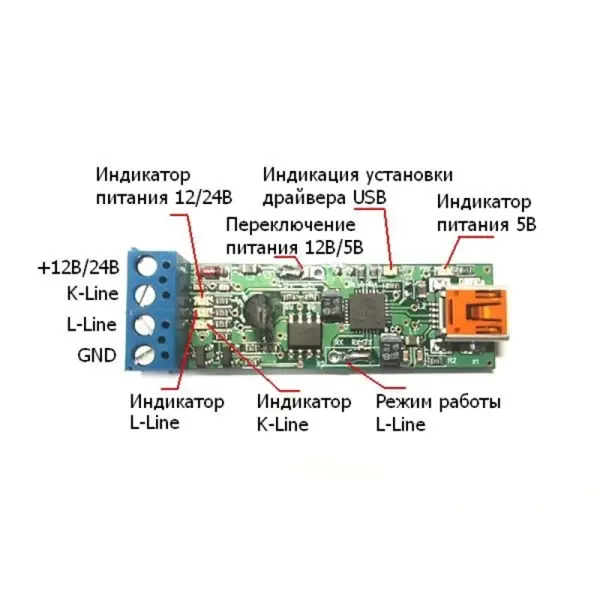 Адаптер K-Line-USB в корпусе GM-12