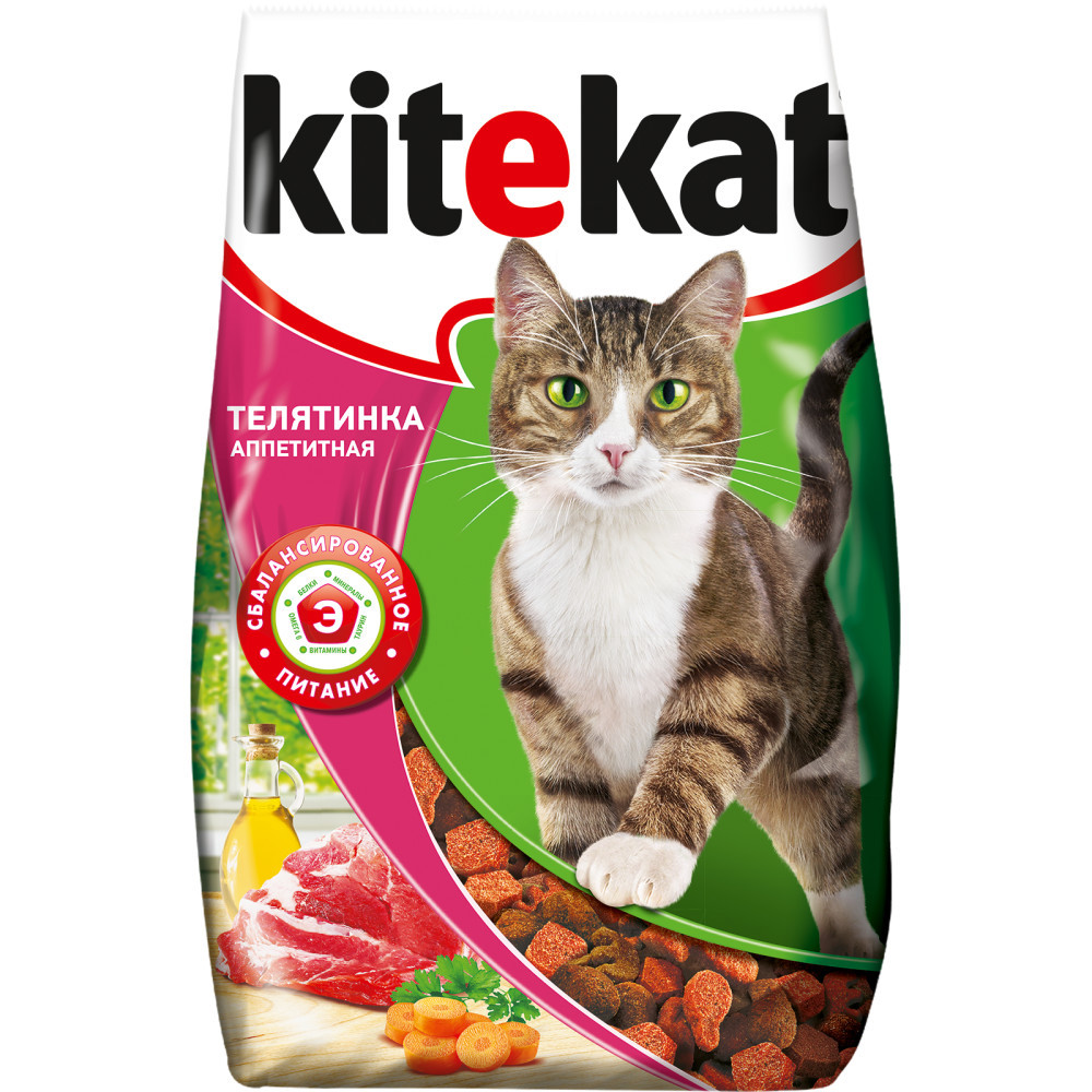 Сухой корм для кошек Kitekat с аппетитной телятинкой 1.9кг ✳️ купить по  цене 374 ₽/шт. в Ижевске с доставкой в интернет-магазине Леруа Мерлен