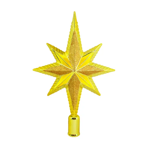 Верхушка на елку Звезда Семиконечная h20 см золотой верхушка на елку h30 см серебряный