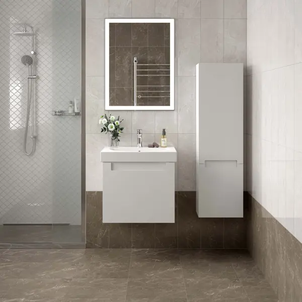 фото Плитка настенная kerama marazzi фоджа 20x50 см 1.2 м² цвет коричневый глянцевый