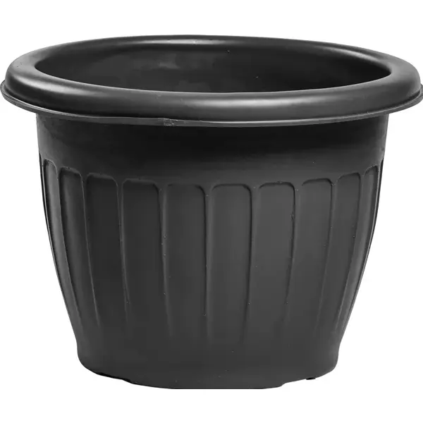 Кашпо для цветов K-40 ø49 h36 см v40 л пластик черный ваза для цветов йог гипс черный