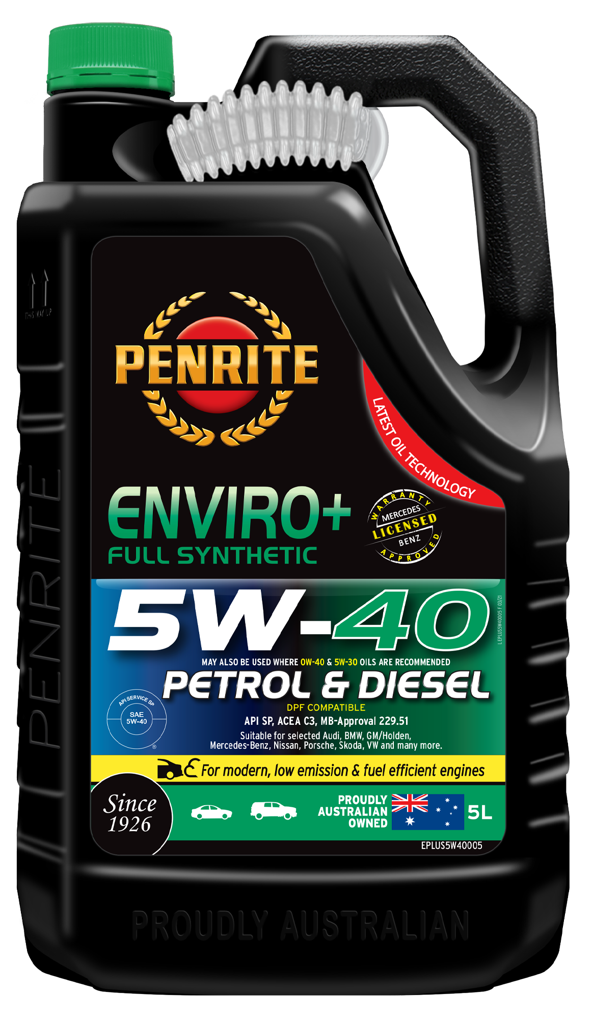 Моторное масло Penrite Enviro Engine Oil 5W40 5 л по цене 7930 ₽/шт. купить  в Ульяновске в интернет-магазине Леруа Мерлен