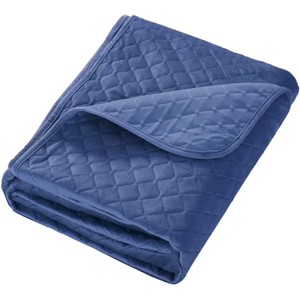 Покрывало Velvet 200x220 см полиэстер цвет синий подушка velvet 50x50 см синий nemo 3
