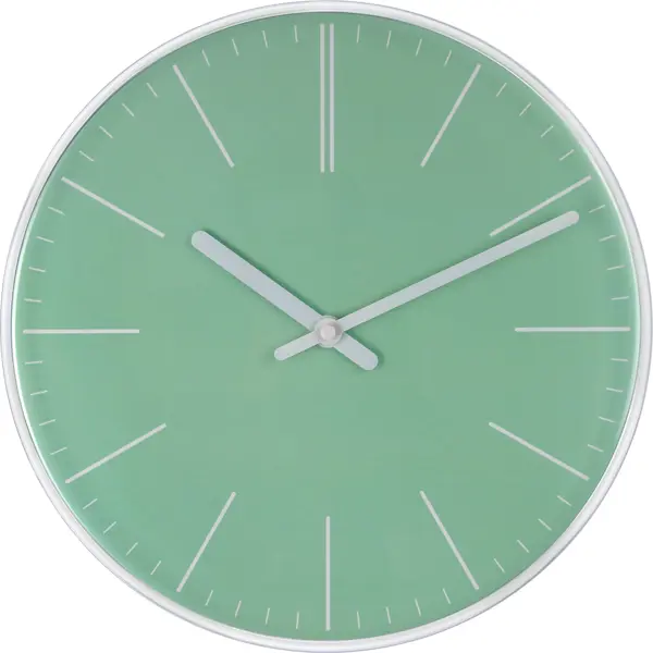 Часы настенные Troykatime Нордик круглые пластик цвет зеленый бесшумные ø30 см вешалка плечики для одежды 29 см пластик 6 шт детская y8 2783