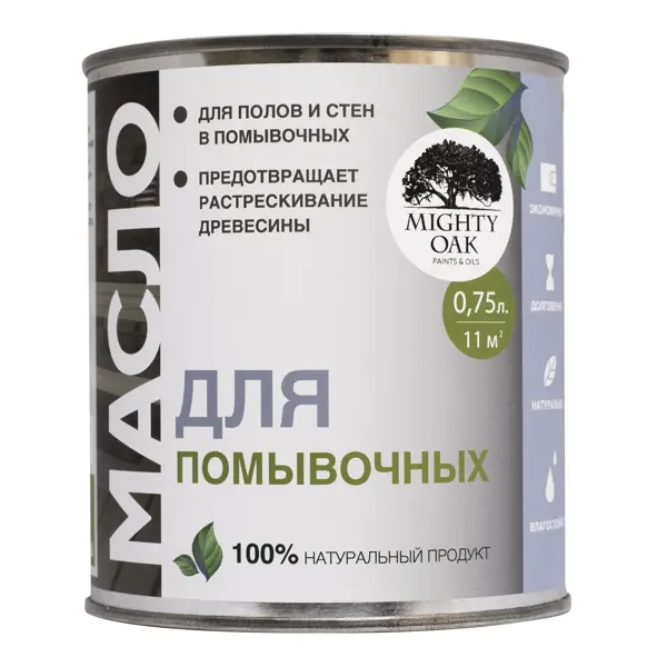 Масло для полов и стен в помывочных Mighty Oak 0.75 л масло деревозащитное для стен и потолков akvateks прозрачный 0 75 л