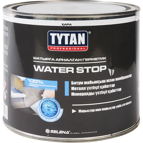 Герметик битумный Tytan Water Stop 1800 г герметик силиконовый для аквариумов tytan 59574 280 мл бес ный