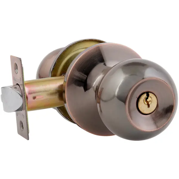 Ручка-защёлка Avers 6082-01-AC, с ключом и фиксатором, сталь, цвет старая медь ручка балконная двусторонняя узкая с ключом