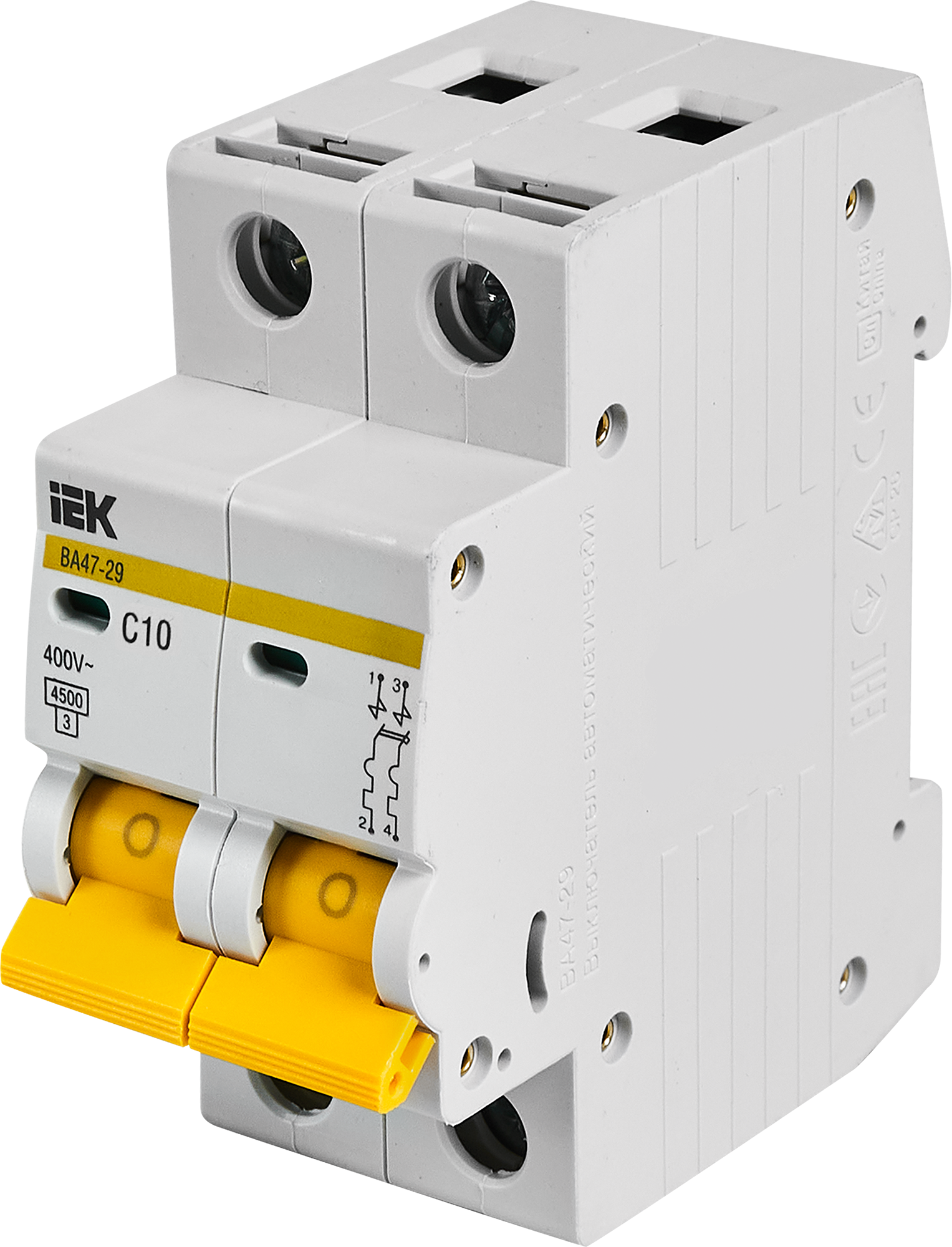 Автоматический выключатель IEK ВА47-29 2Р 10А 4,5кА С [MVA20-2-010-C]
