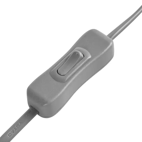 Провод с выключателем Duwi 220 В без заземления 2.5 А цвет серебро 1.9 м провод duwi