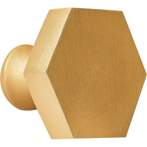 Ручка-кнопка мебельная 6101 30x100 мм, цвет матовое золото