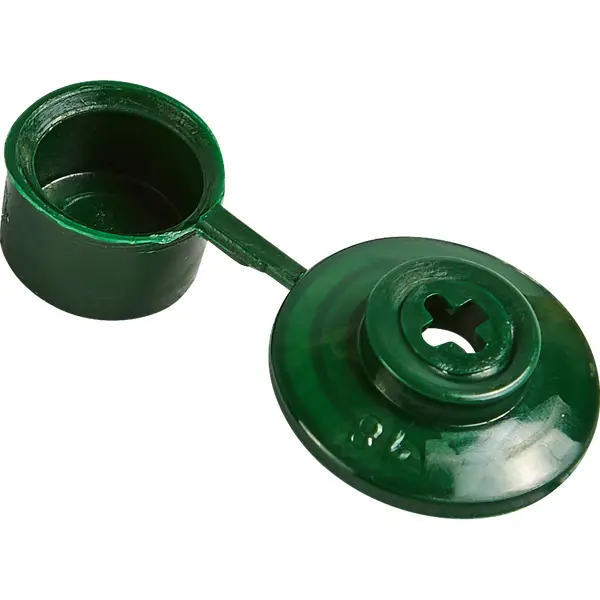Шляпка для шиферного гвоздя 25 мм, цвет зеленый 100 шт.