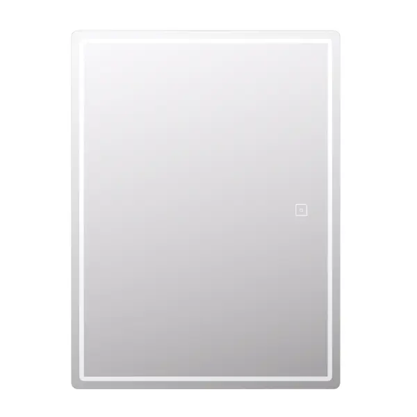 фото Шкаф для ванной зеркальный подвесной vigo look с подсветкой 60х80 см цвет белый