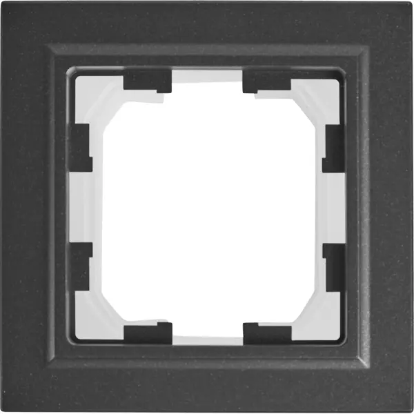 Рамка для розеток и выключателей IEK Brite 1 пост IP44 цвет черный
