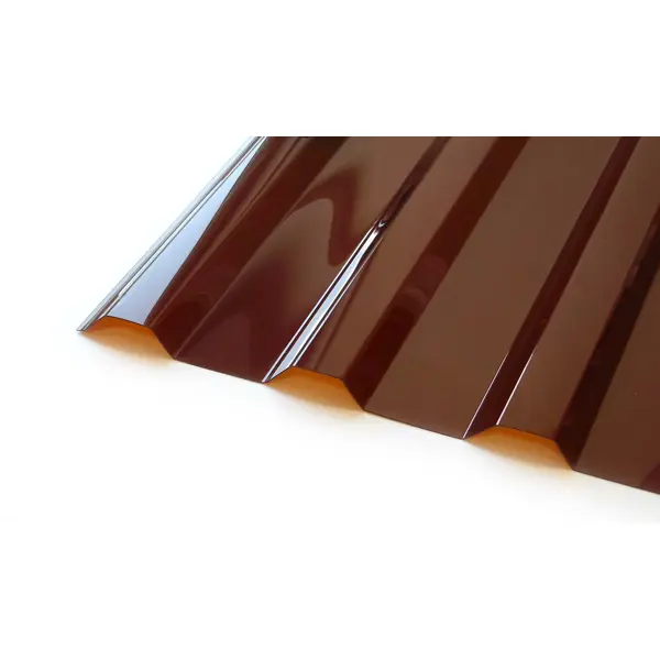 Поликарбонат профилированный монолитный Novattro С-20 0.8 мм 2x1.15 м цвет терракот монолитный поликарбонат домовой прошка