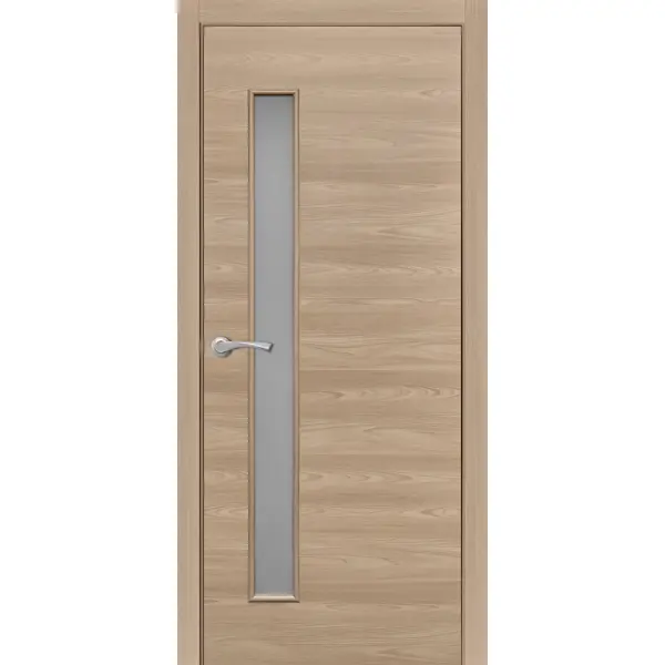 Дверь межкомнатная остекленная с замком в комплекте 80x200 см Hardflex цвет коричневый