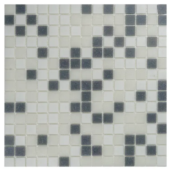 фото Мозаика стеклянная artens mix 32.7x32.7 см цвет бело-серый