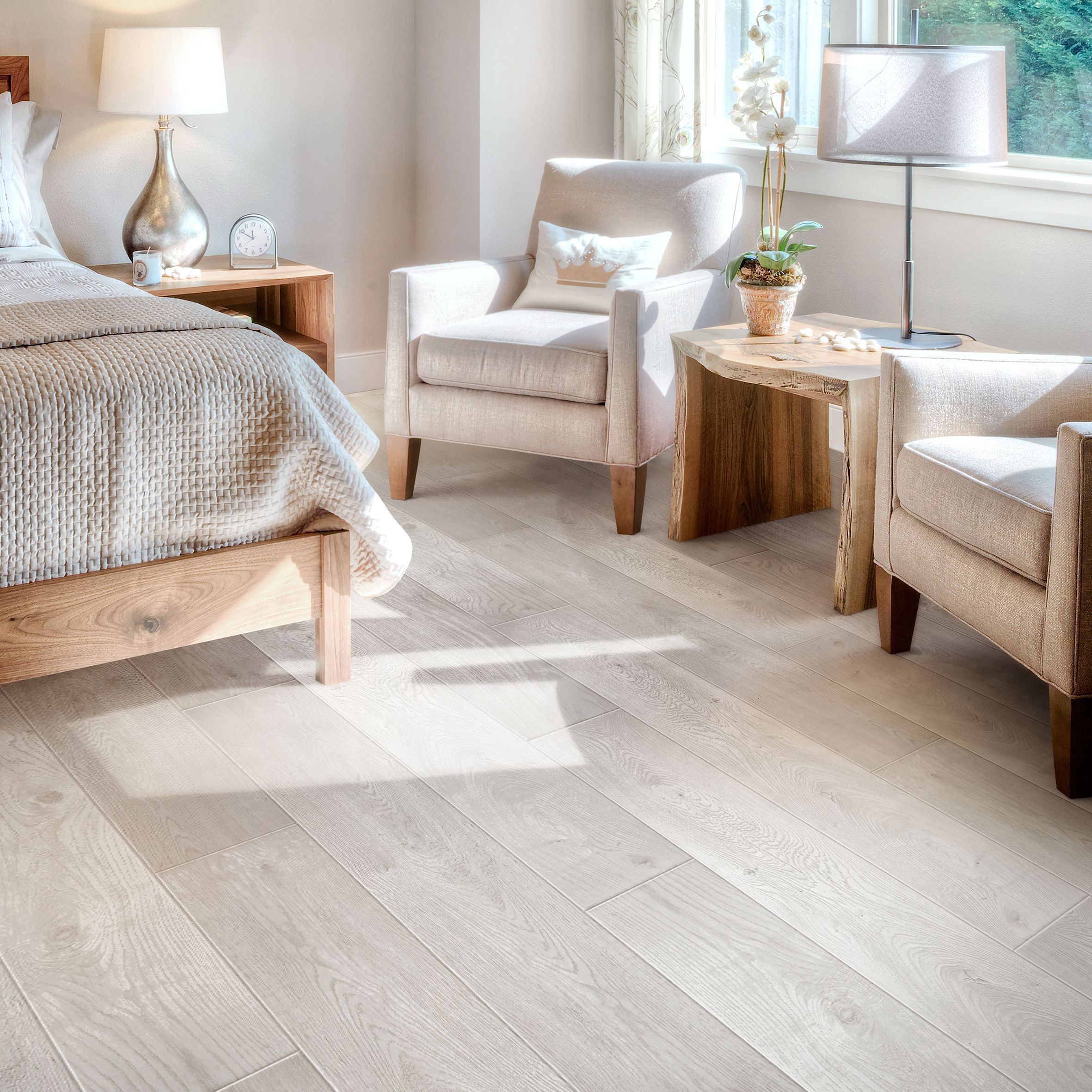 White vinyl flooring