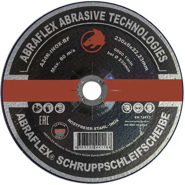 Диск зачистной по стали Abraflex 230x22.23x6 мм зачистной диск по стали wurth
